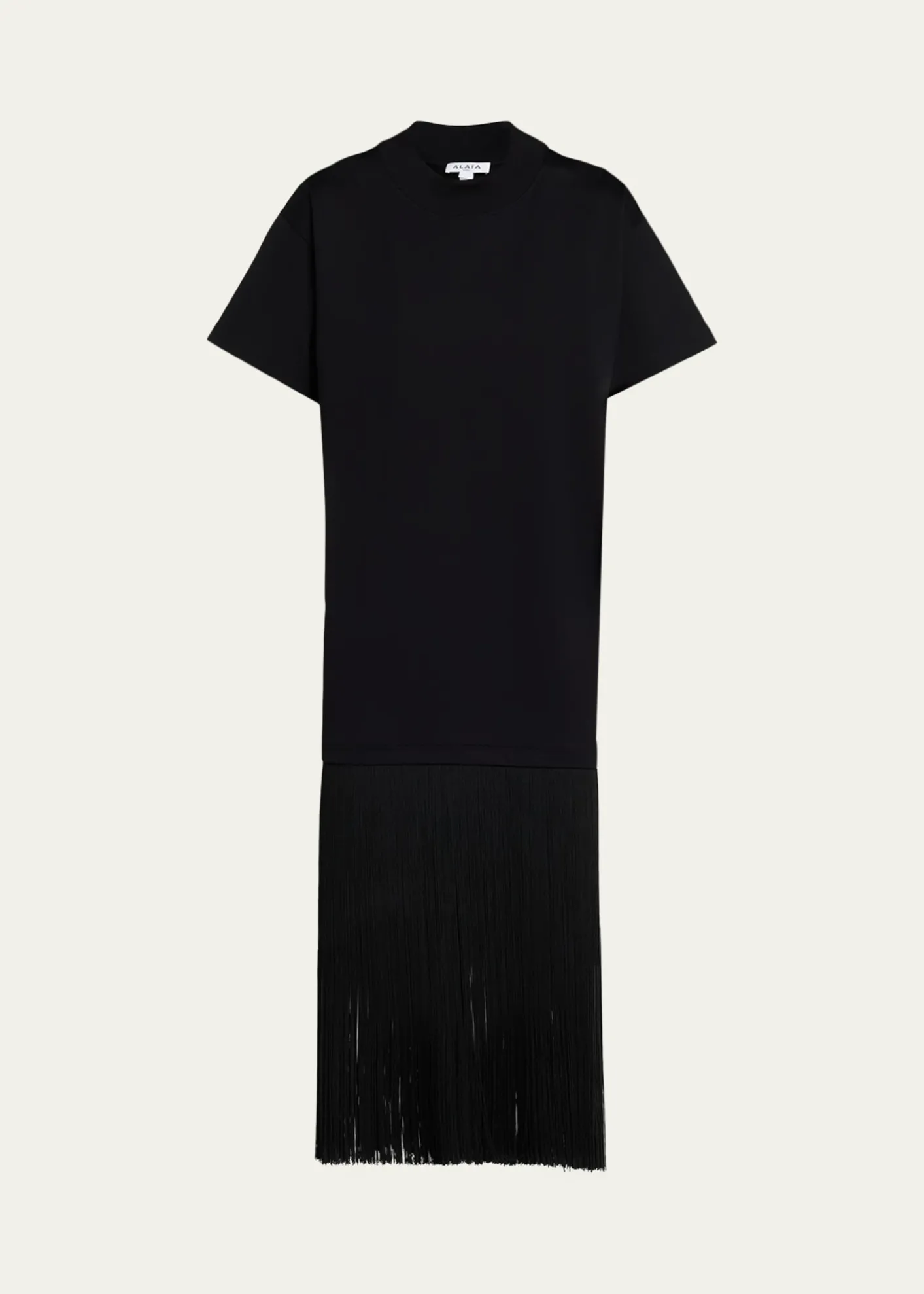 ALAIAFringed Cotton T-Shirt
