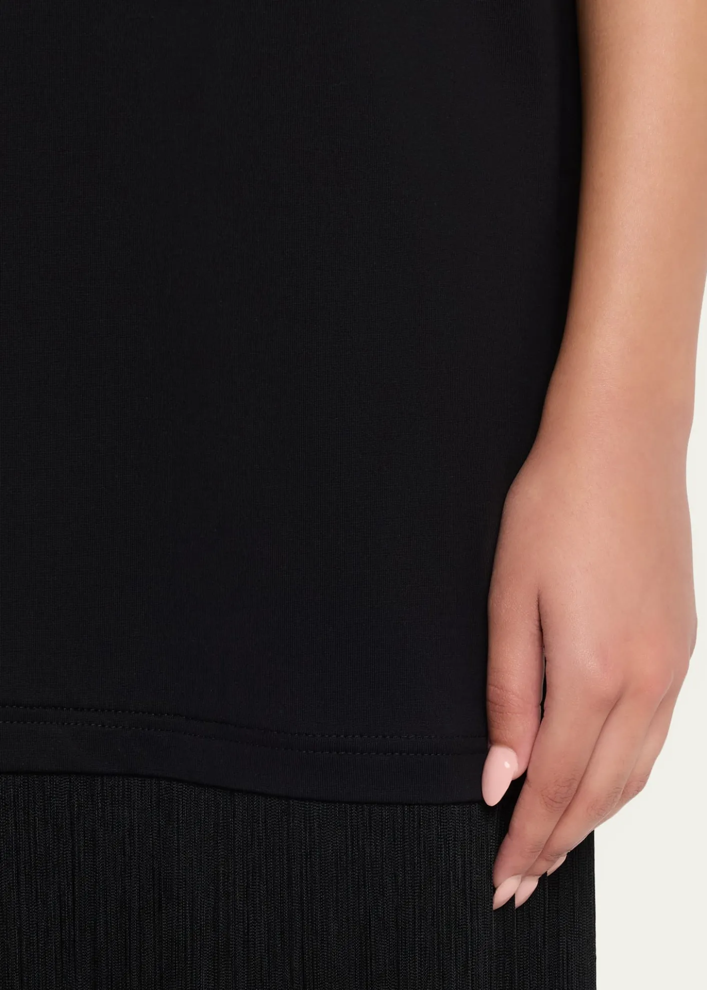 ALAIAFringed Cotton T-Shirt