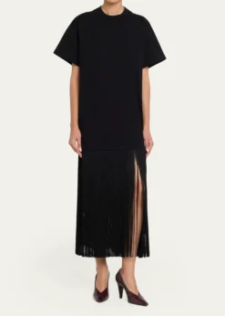 ALAIAFringed Cotton T-Shirt