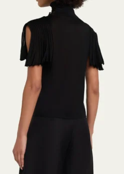 ALAIAGodet-Sleeve Turtleneck Top