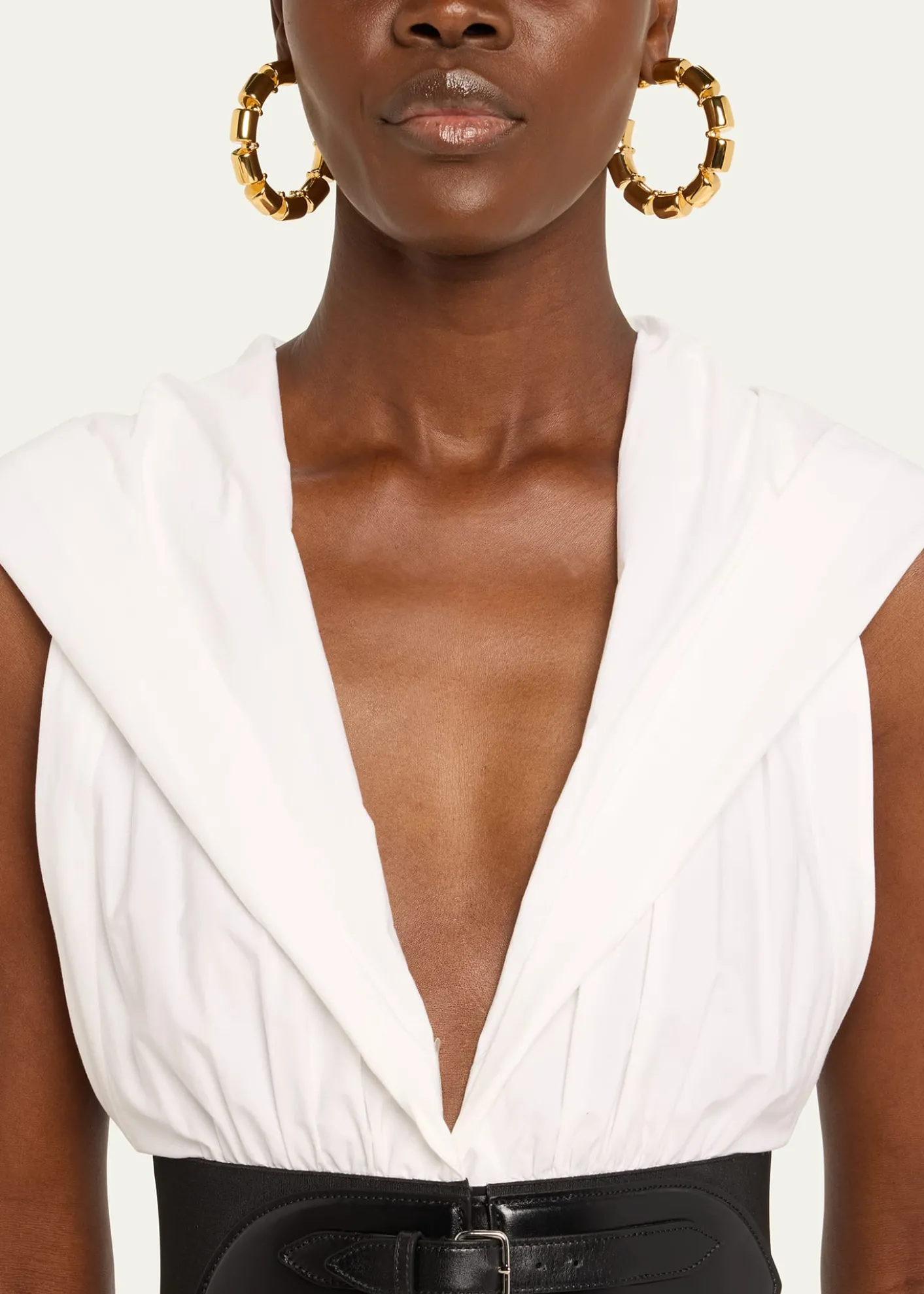 ALAIAGoldtone Coil Hoop Earrings