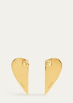 ALAIAHalf Heart-Shaped Earrings
