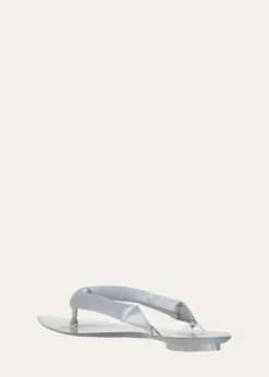 ALAIAInvisible Padded Thong Flat Sandals