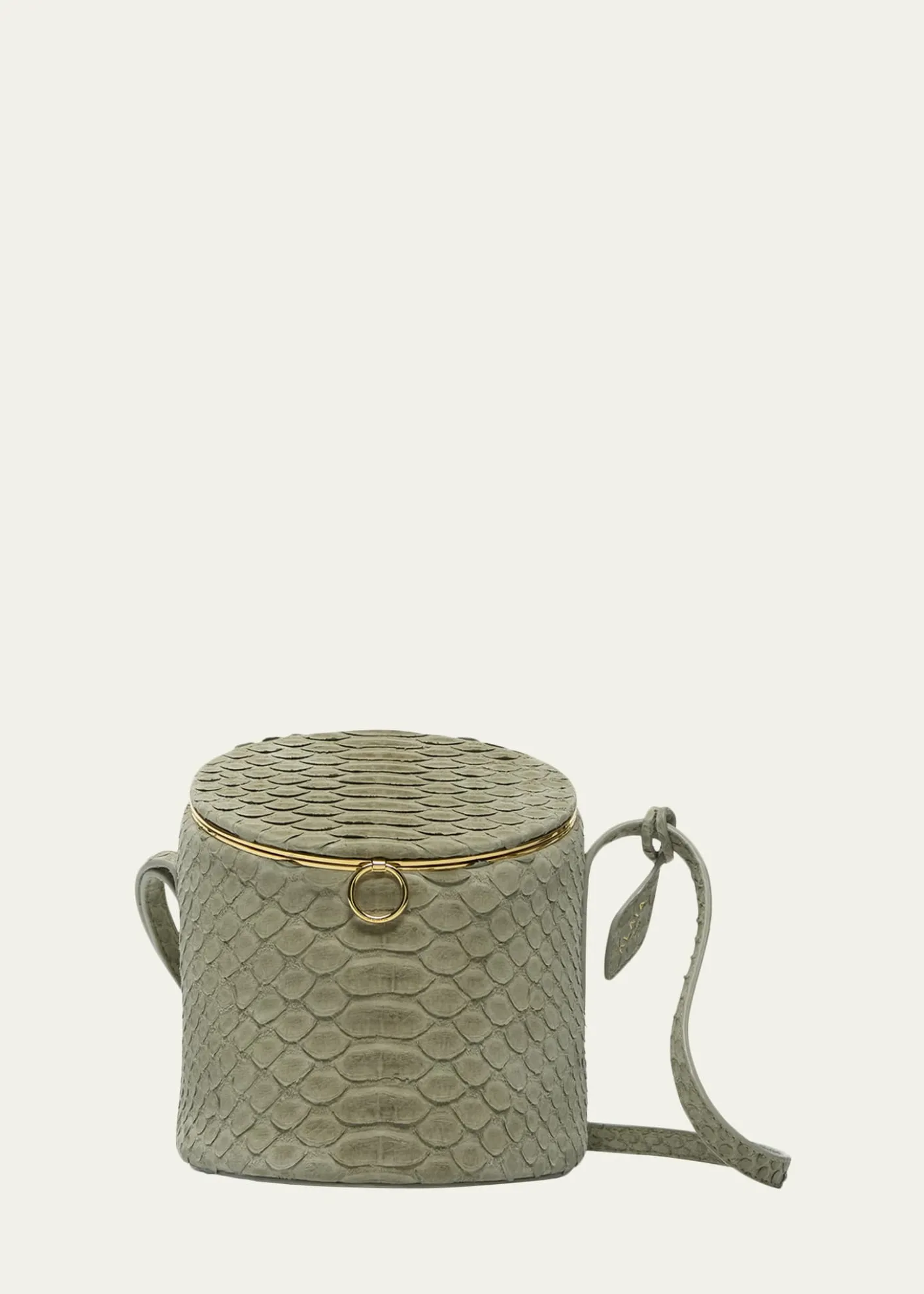 ALAIALa Canette Shoulder Bag in Snakeskin