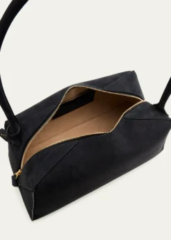 ALAIALe Bouledogue Bowling Shoulder Bag in Nubuck Leather