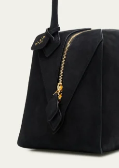 ALAIALe Bouledogue Bowling Shoulder Bag in Nubuck Leather