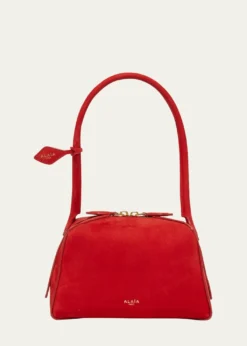 ALAIALe Bouledogue Dome Suede Top-Handle Bag