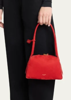 ALAIALe Bouledogue Dome Suede Top-Handle Bag