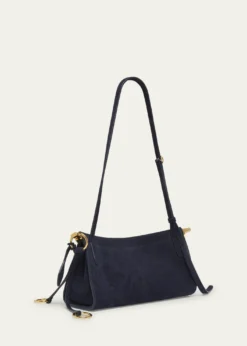 ALAIALe Click East-West Suede Shoulder Bag