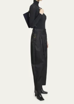 ALAIALe Click East-West Suede Shoulder Bag