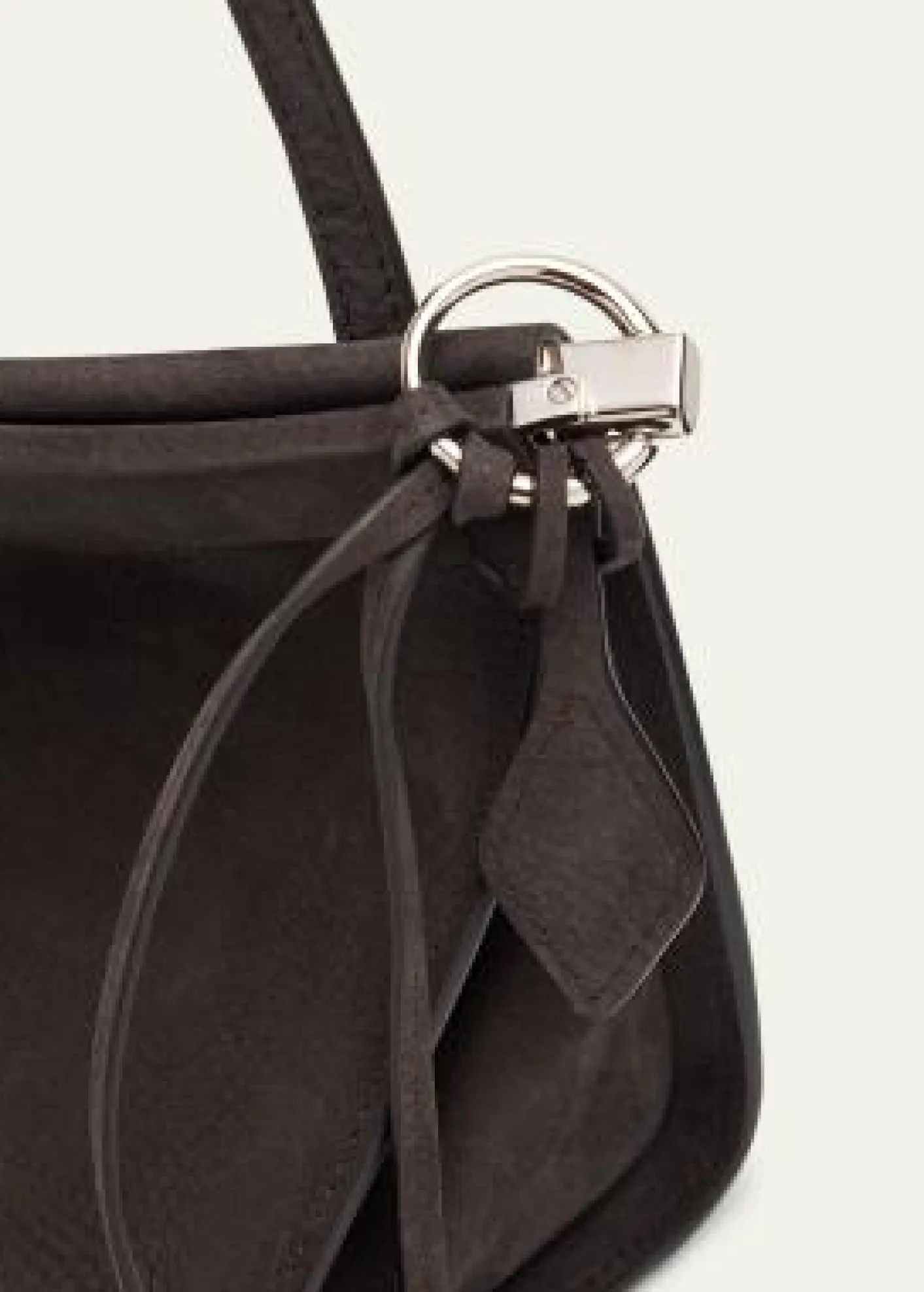 ALAIALe Click Medium Shoulder Bag in Suede
