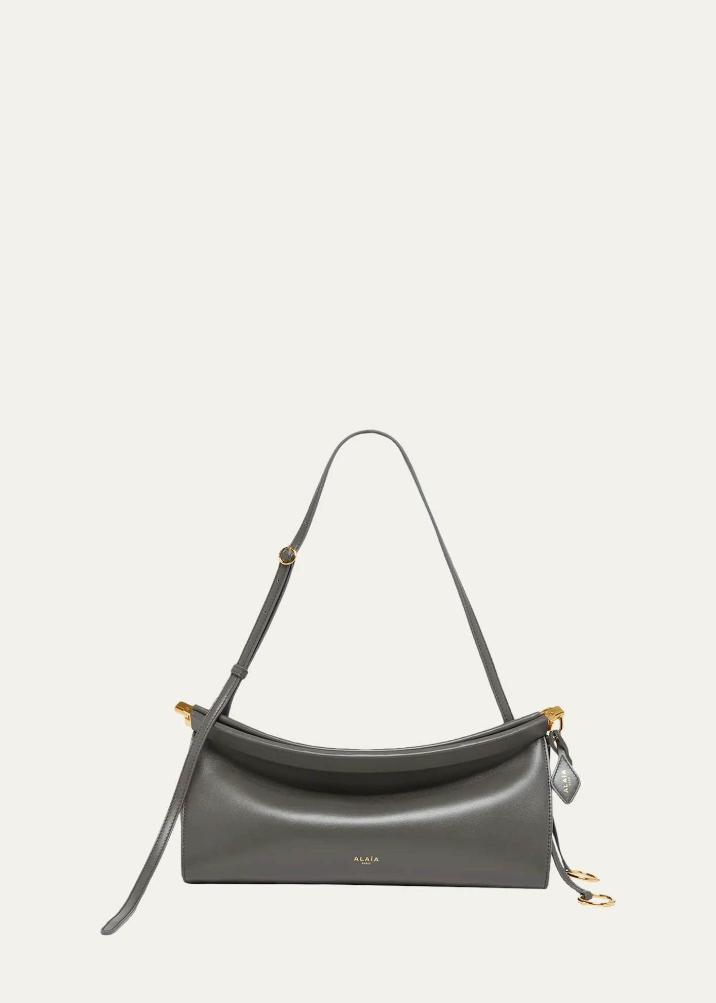 ALAIALe Click Medium Shoulder Bag in Glossy Leather