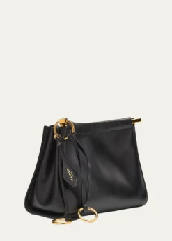 ALAIALe Click Small Square Shoulder Bag in Glossy Leather