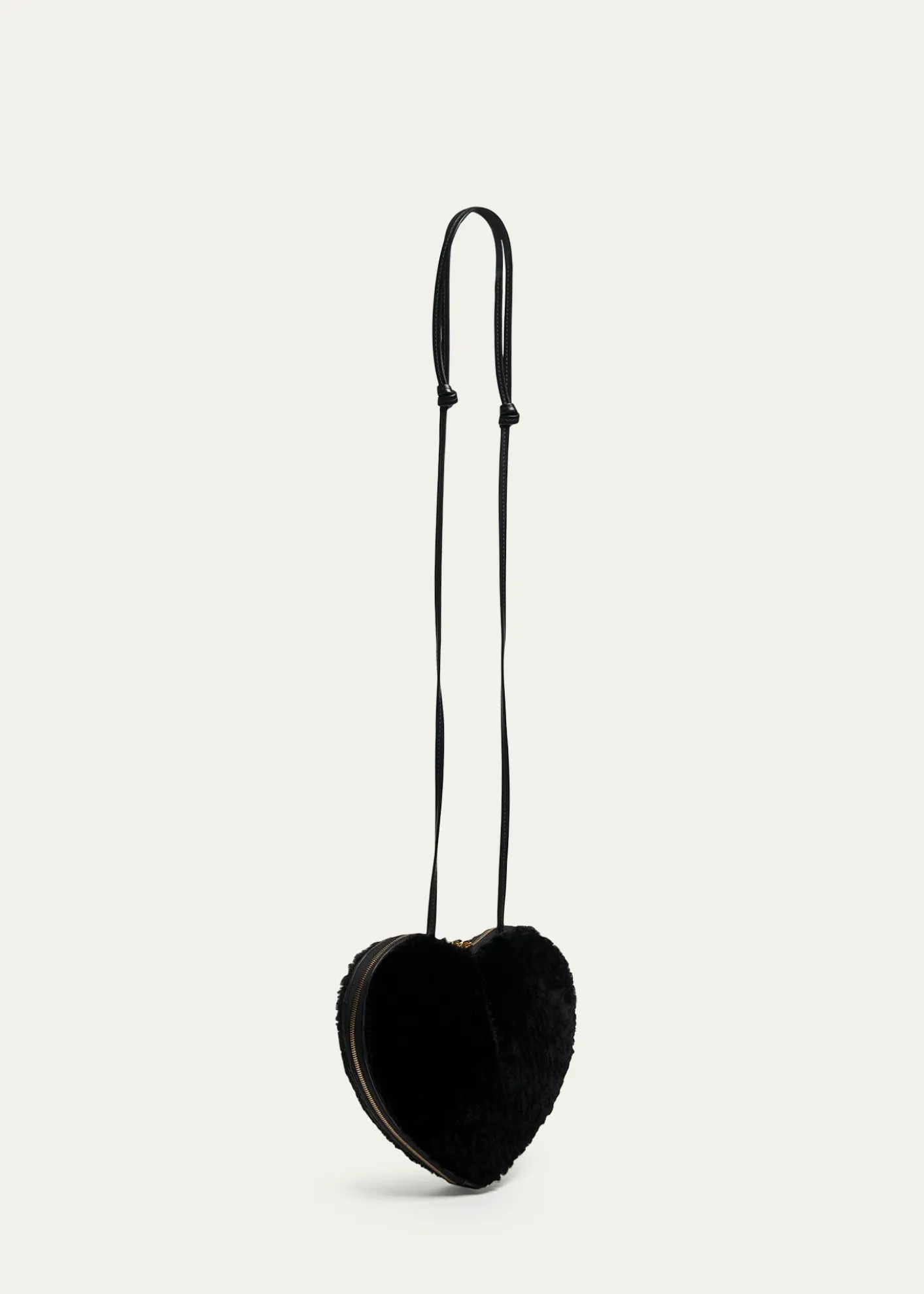 ALAIALe Coeur Crossbody Bag in Shearling