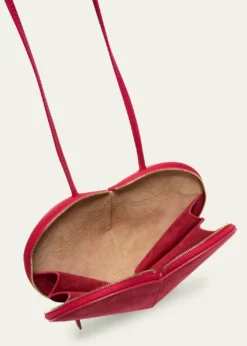 ALAIALe Coeur Crossbody Bag in Suede