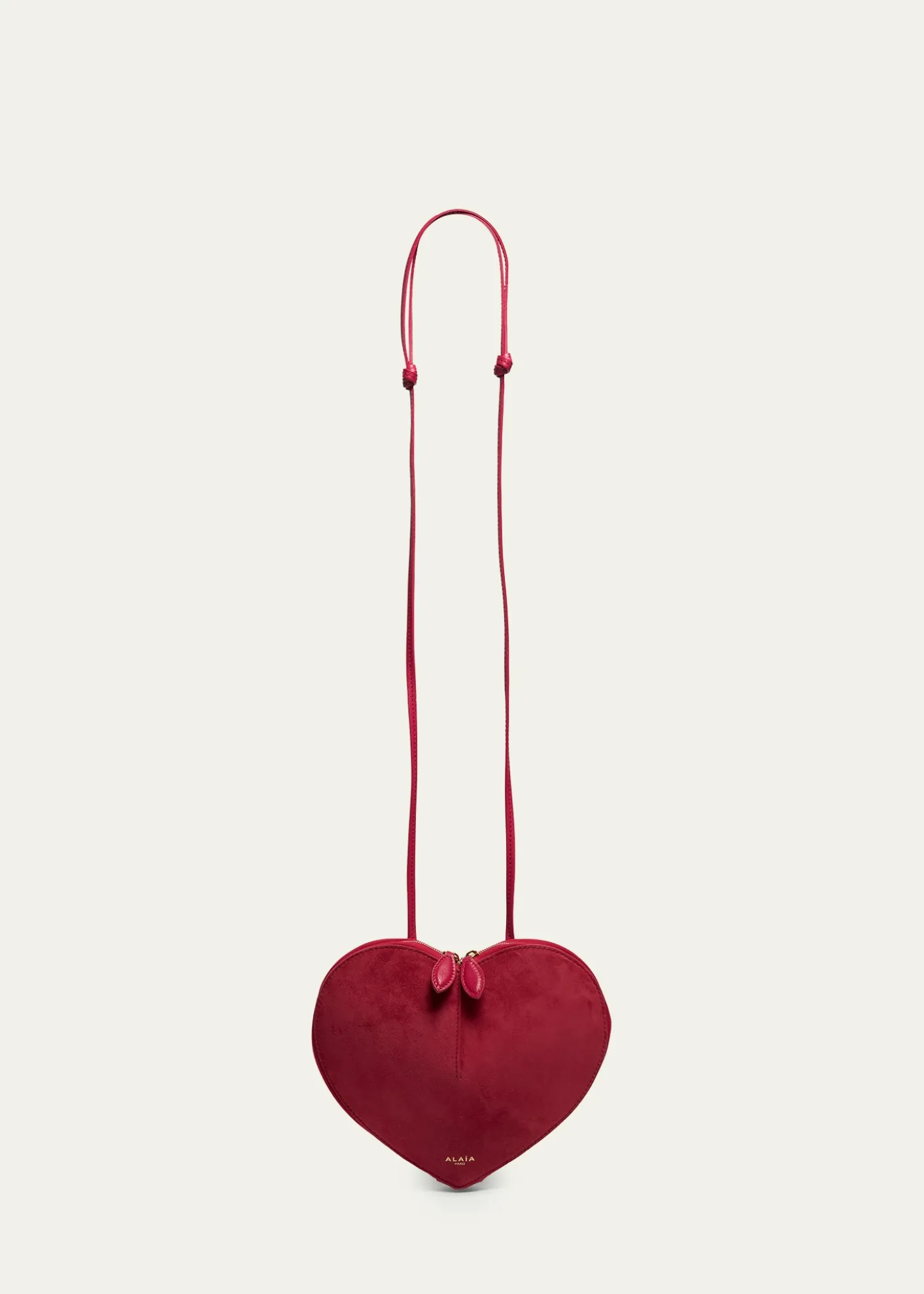 ALAIALe Coeur Crossbody Bag in Suede
