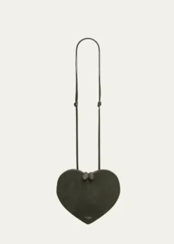 ALAIALe Coeur Crossbody Bag in Suede