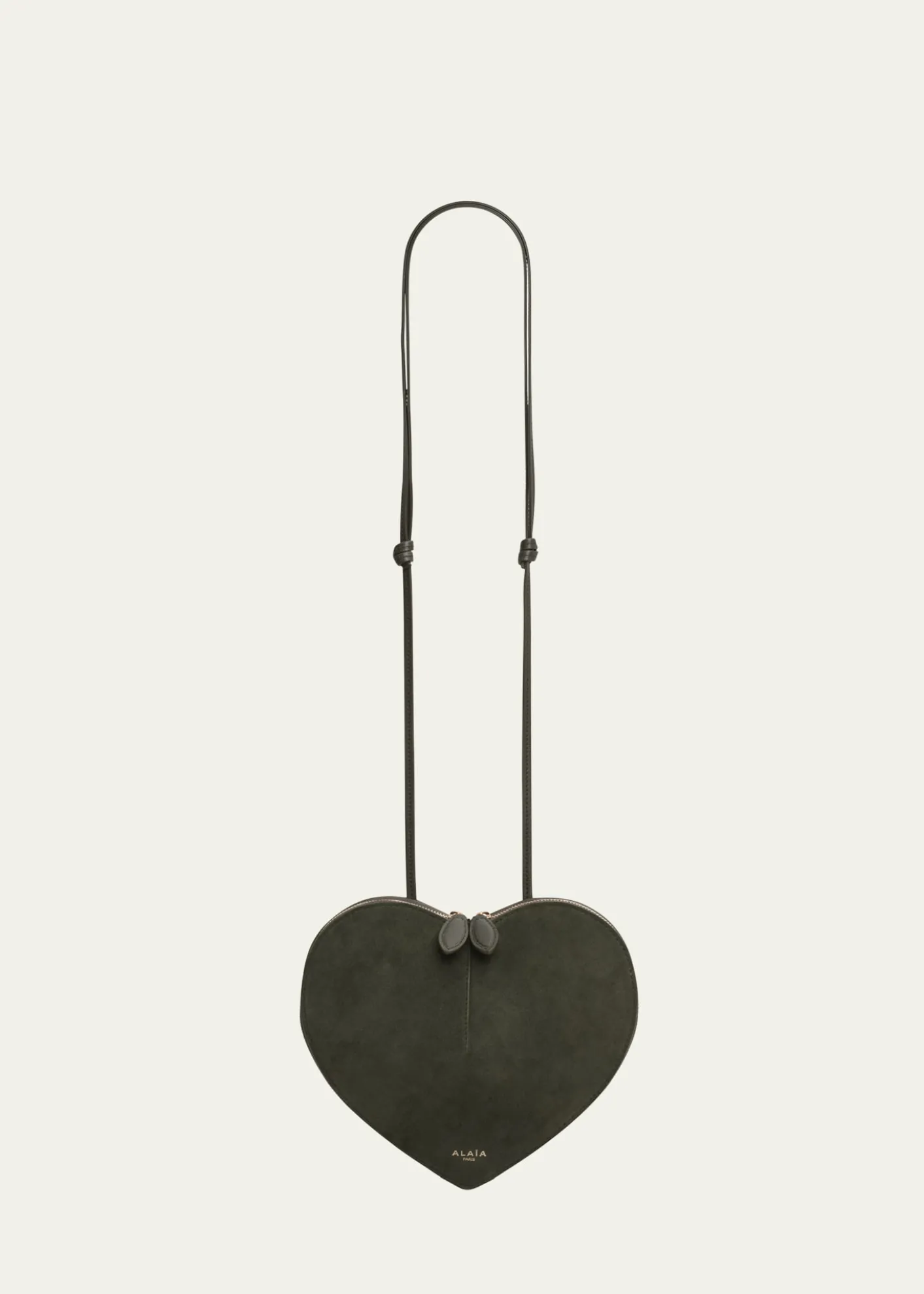ALAIALe Coeur Crossbody Bag in Suede