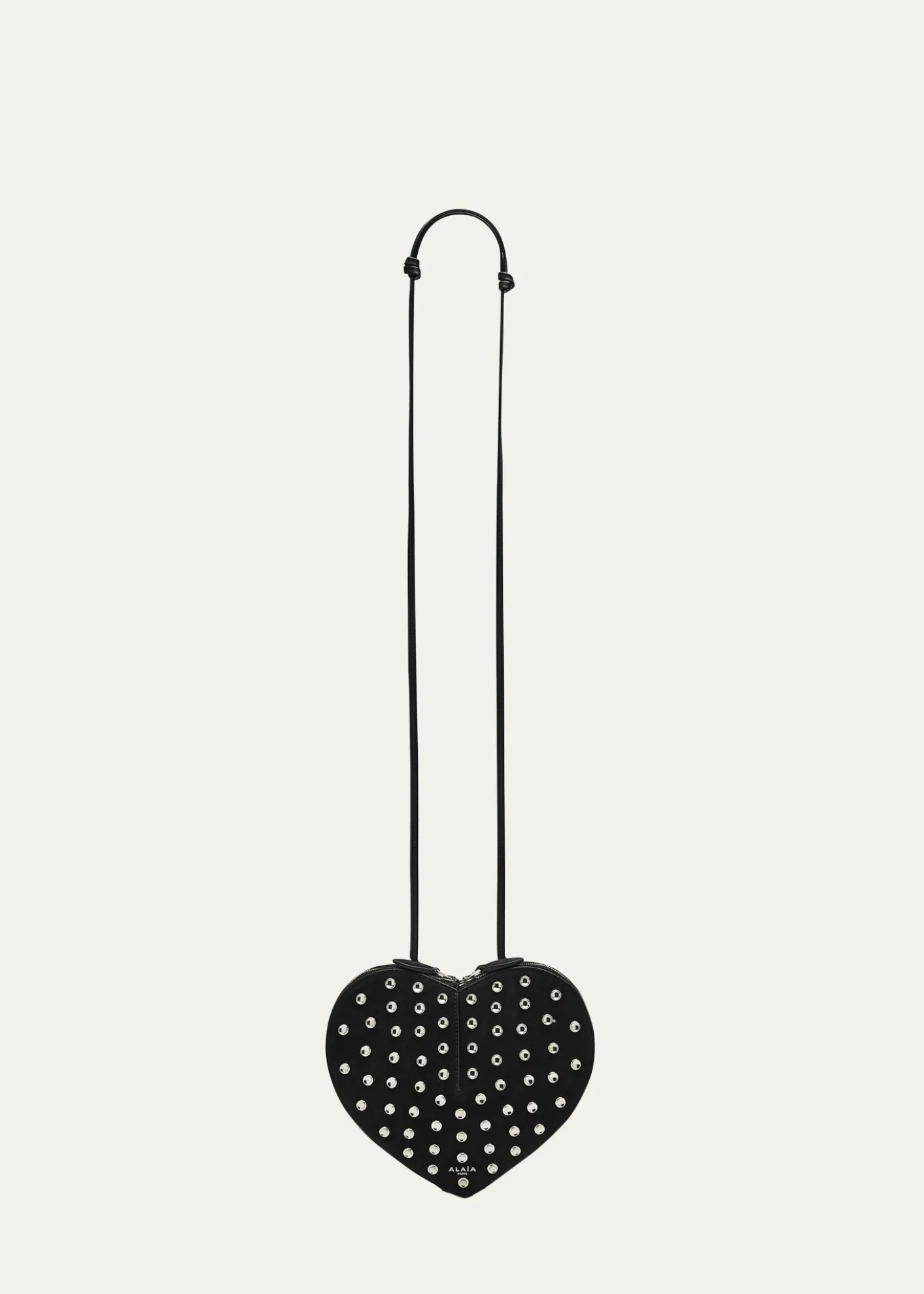 ALAIALe Coeur Studded Goatskin Crossbody Bag