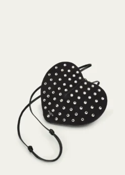 ALAIALe Coeur Studded Goatskin Crossbody Bag