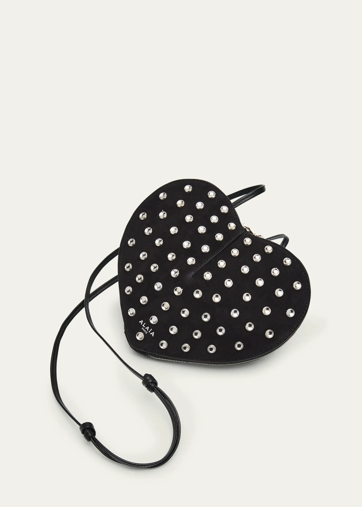 ALAIALe Coeur Studded Goatskin Crossbody Bag
