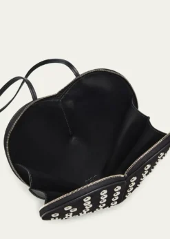 ALAIALe Coeur Studded Goatskin Crossbody Bag