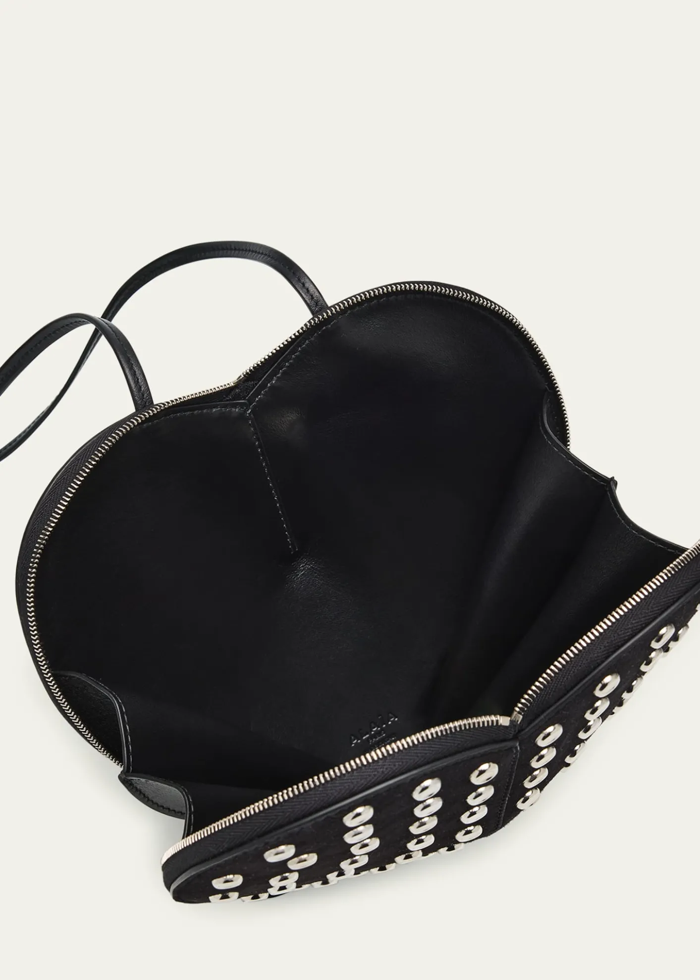 ALAIALe Coeur Studded Goatskin Crossbody Bag