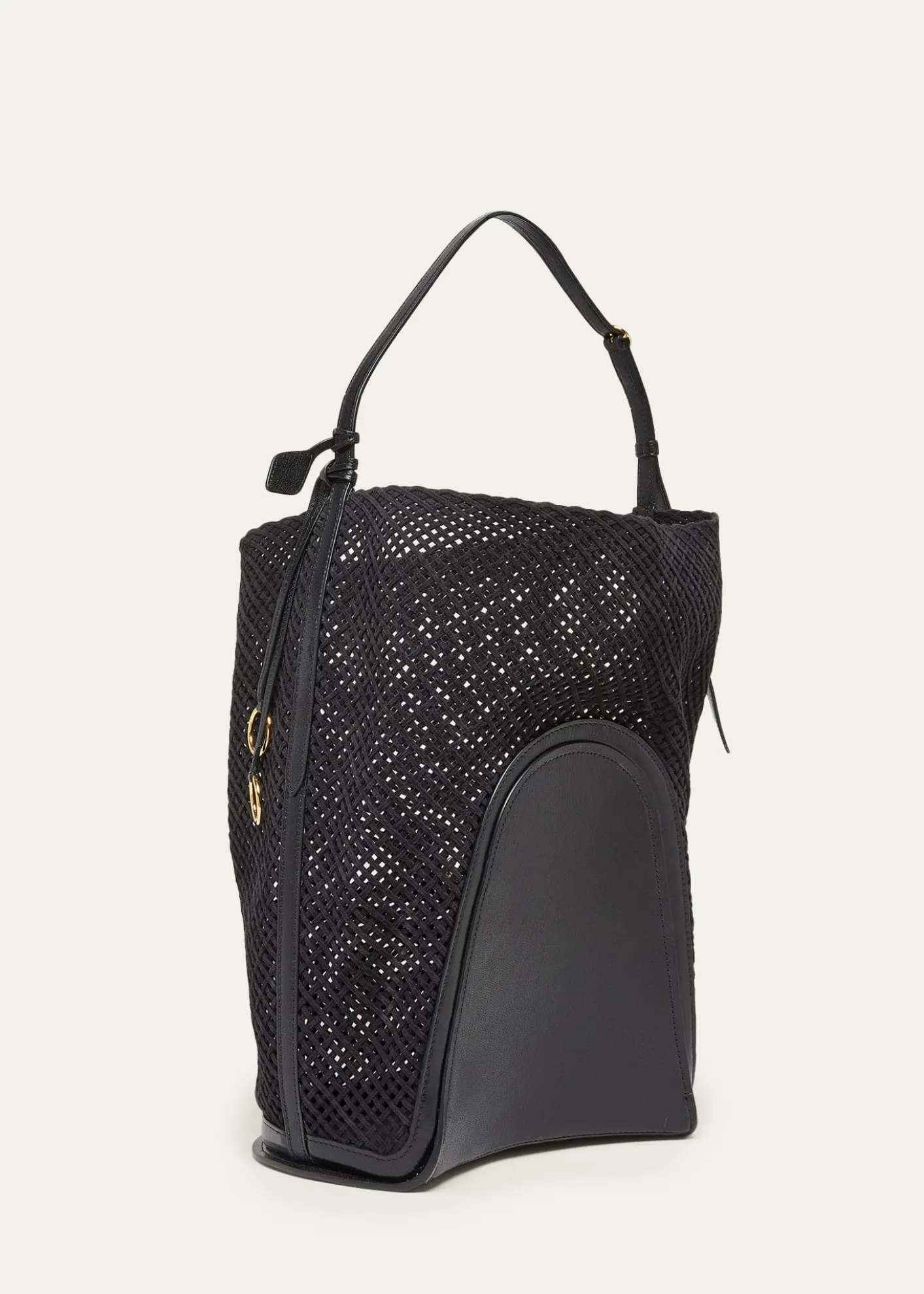 ALAIALe Hip Large Suede Mesh Bucket Bag