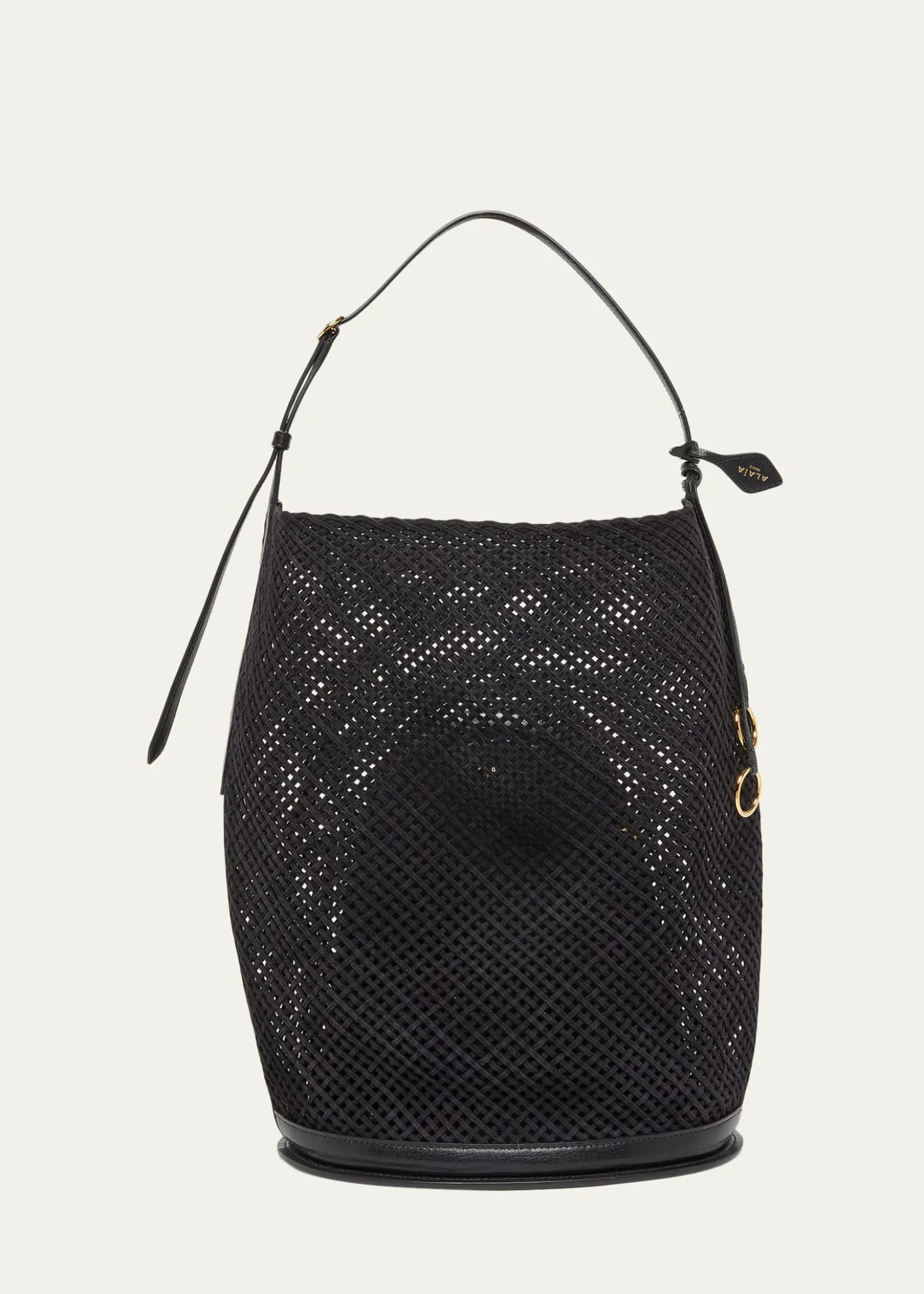 ALAIALe Hip Large Suede Mesh Bucket Bag