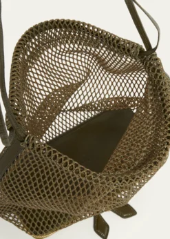 ALAIALe Pochon Fishnet Crossbody Bag