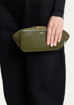 ALAIALe Pochon Fishnet Crossbody Bag