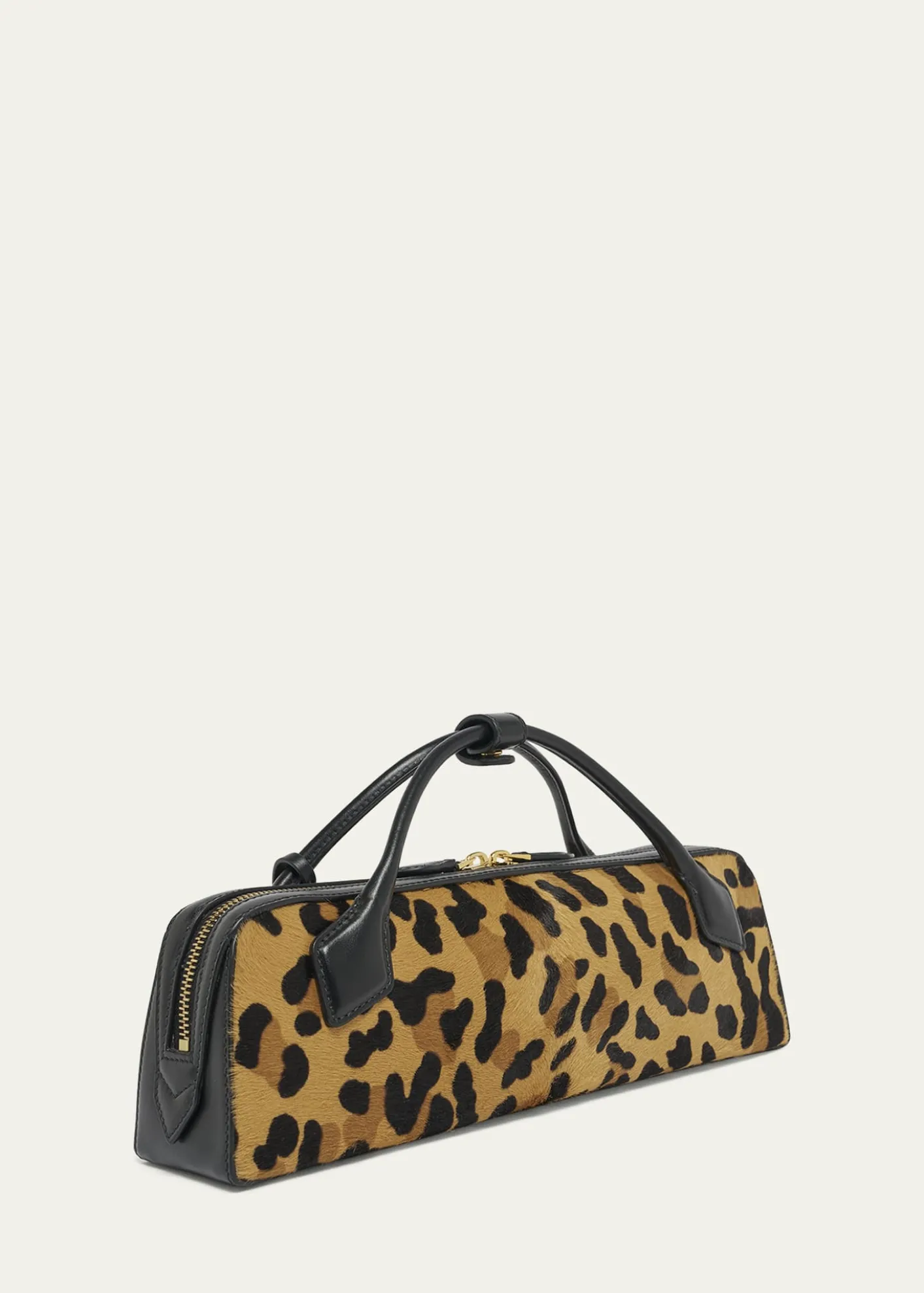 ALAIALe Teckel Clutch Bag in Leopard Calf Hair