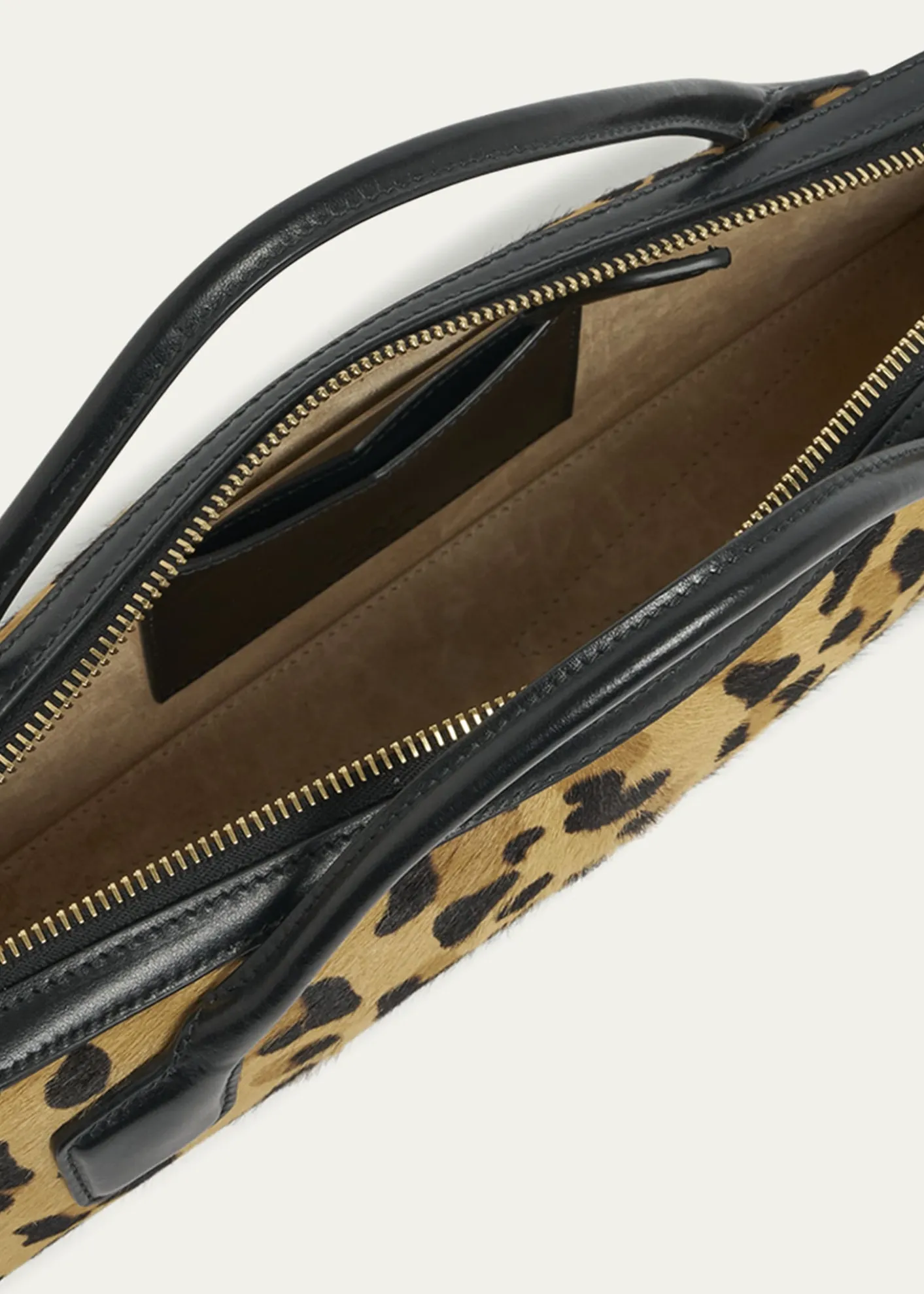 ALAIALe Teckel Clutch Bag in Leopard Calf Hair