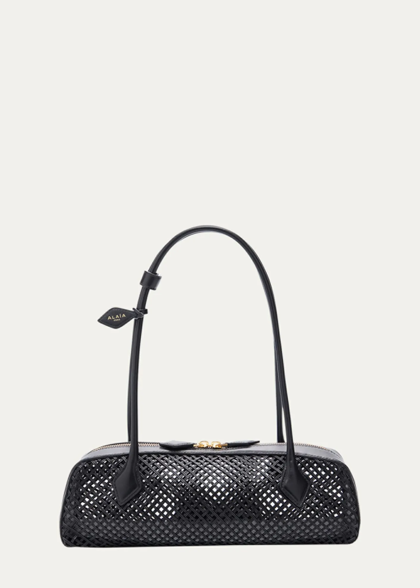ALAIALe Teckel Medium Leather Net Shoulder Bag