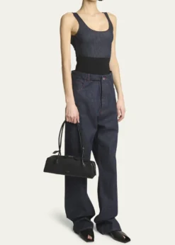 ALAIALe Teckel Medium Shoulder Bag in Goatskin