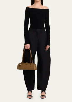 ALAIALe Teckel Medium Shoulder Bag in Goatskin