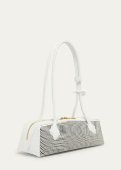ALAIALe Teckel Medium Shoulder Bag in Fishnet Leather