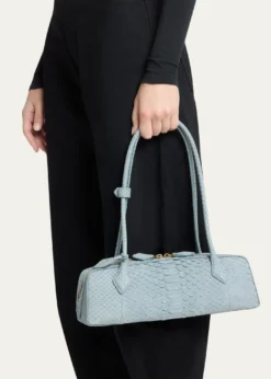 ALAIALe Teckel Medium Snakeskin Shoulder Bag