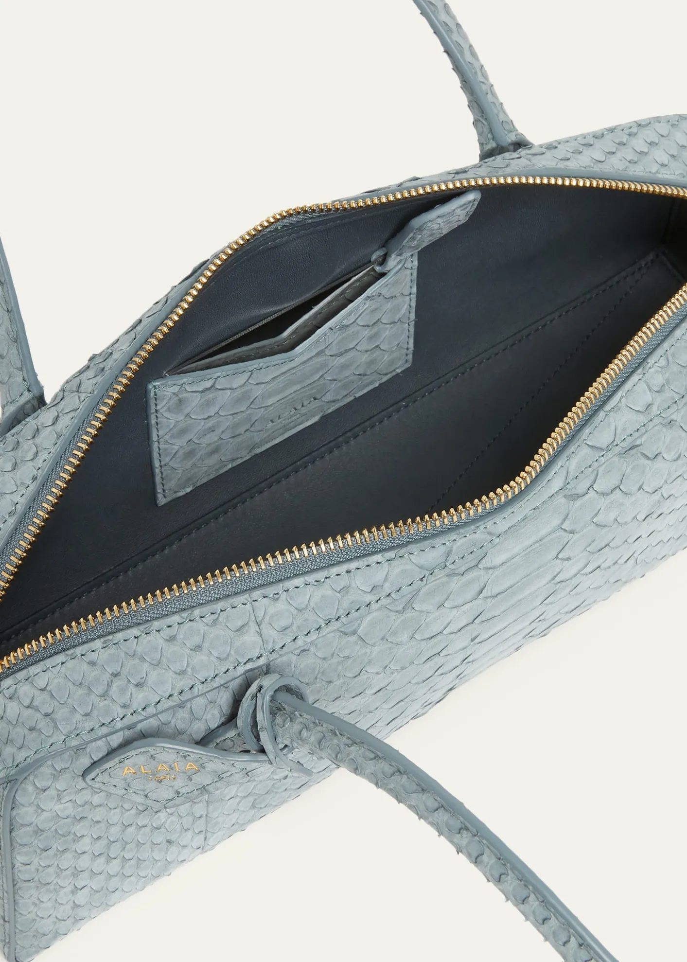 ALAIALe Teckel Medium Snakeskin Shoulder Bag