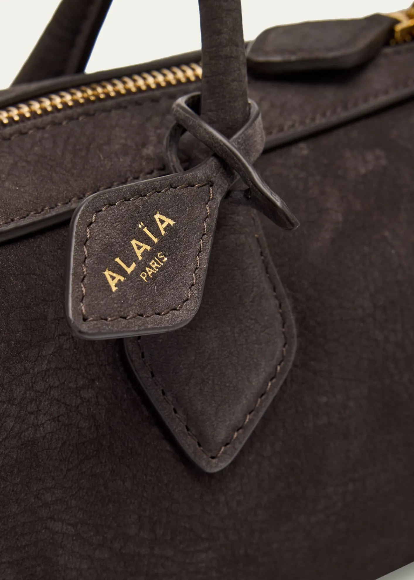 ALAIALe Teckel Medium Suede Shoulder Bag