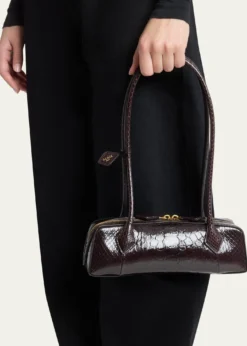 ALAIALe Teckel Small Lizard Shoulder Bag