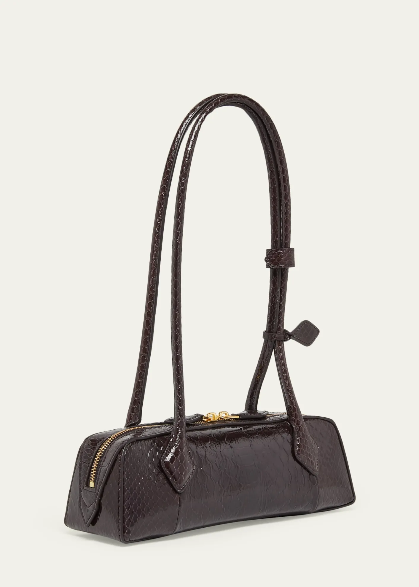 ALAIALe Teckel Small Lizard Shoulder Bag