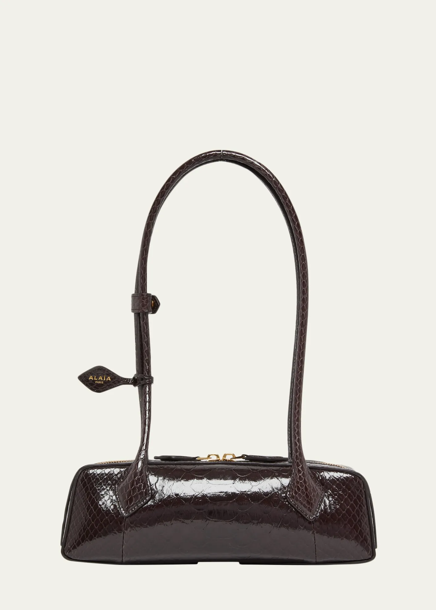 ALAIALe Teckel Small Lizard Shoulder Bag
