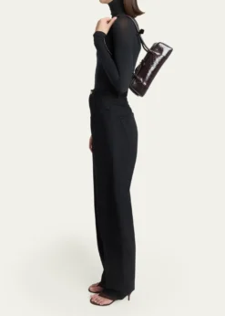 ALAIALe Teckel Small Lizard Shoulder Bag