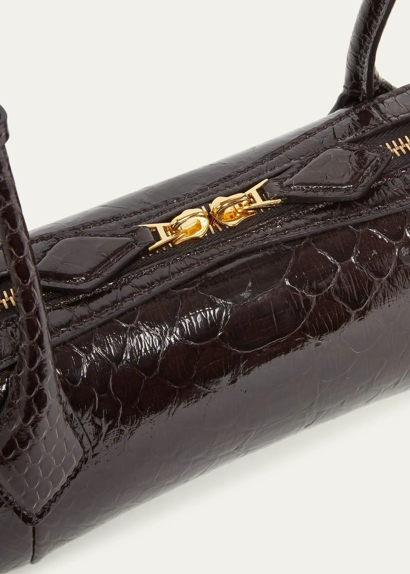 ALAIALe Teckel Small Lizard Shoulder Bag