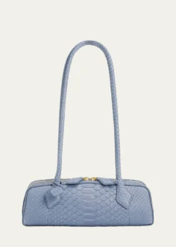 ALAIALe Teckel Small Snakeskin Shoulder Bag