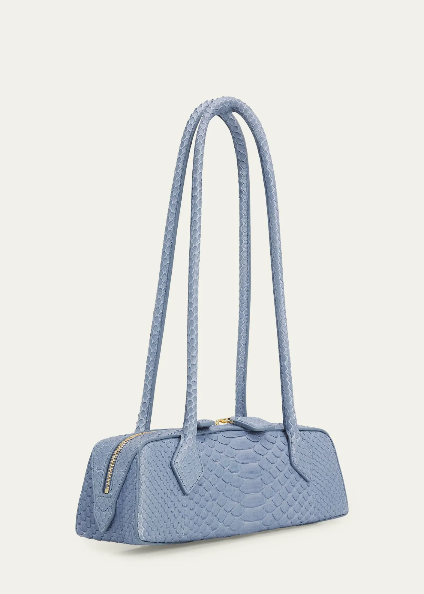ALAIALe Teckel Small Snakeskin Shoulder Bag