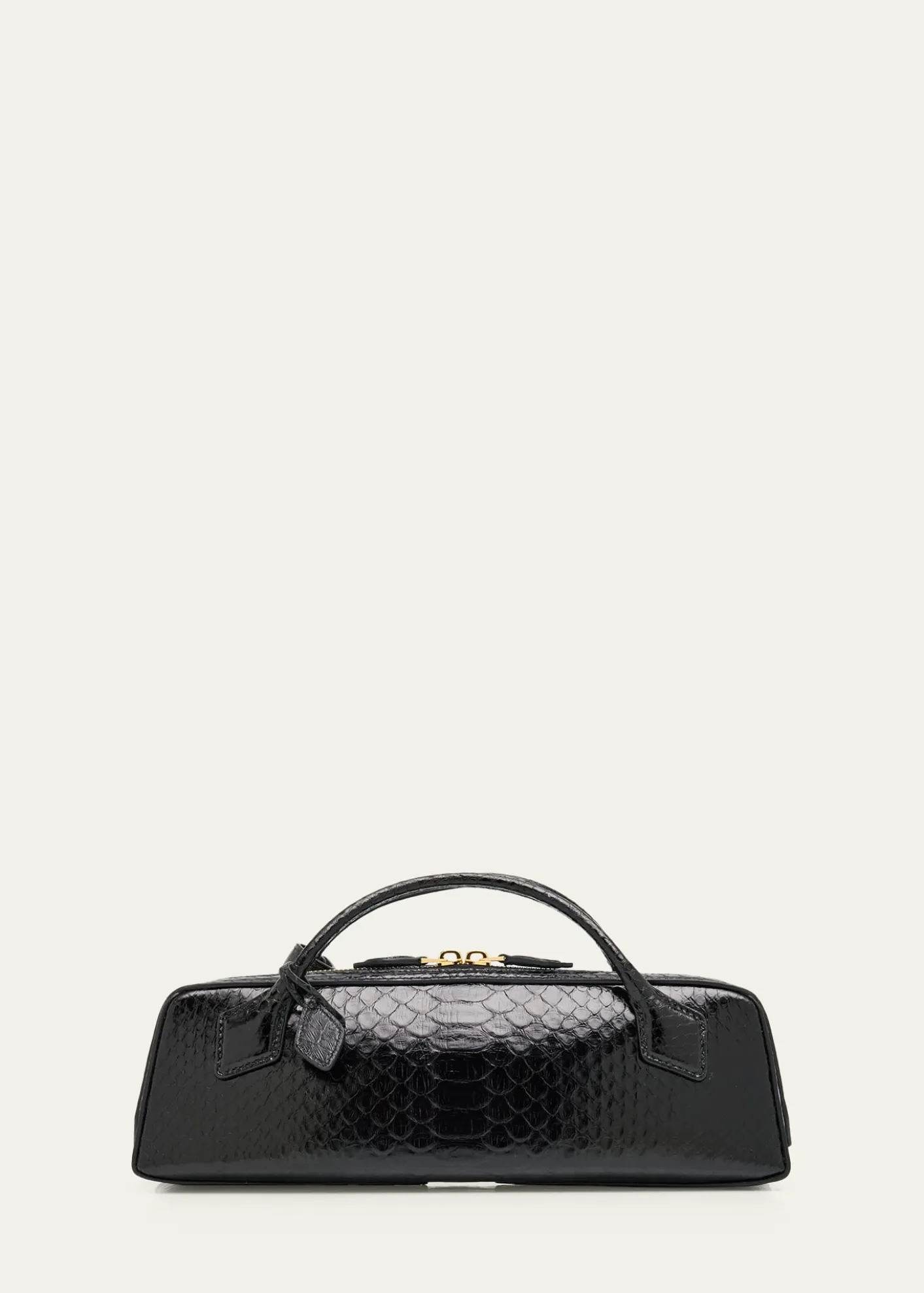 ALAIALe Teckel Snakeskin Top-Handle Bag