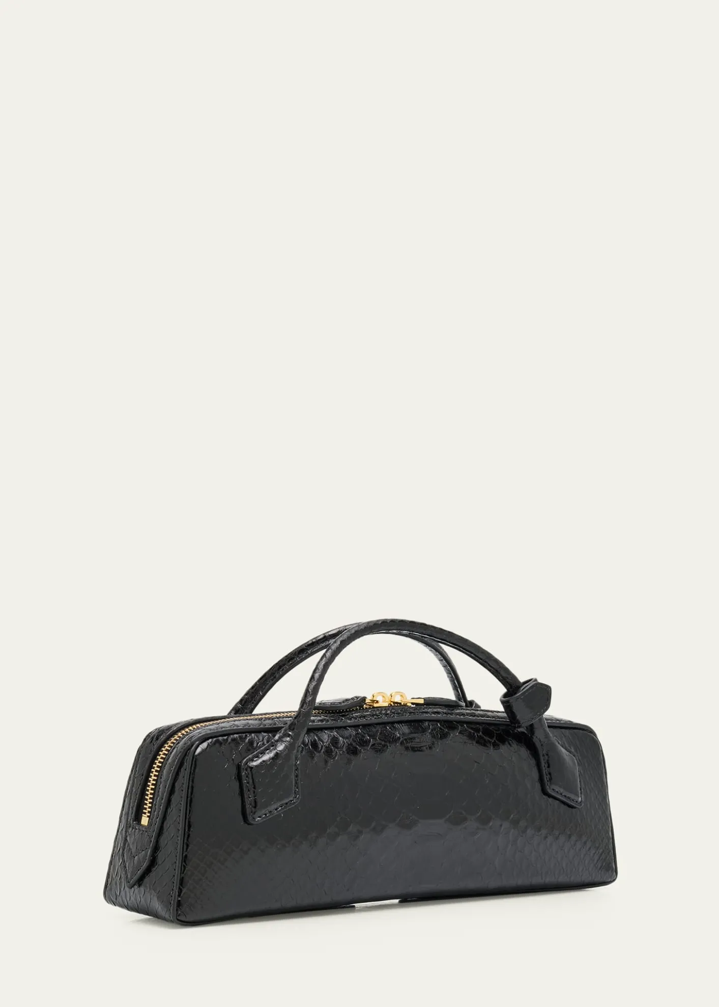 ALAIALe Teckel Snakeskin Top-Handle Bag