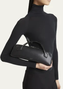 ALAIALe Teckel Top-Handle Bag in Grained Leather